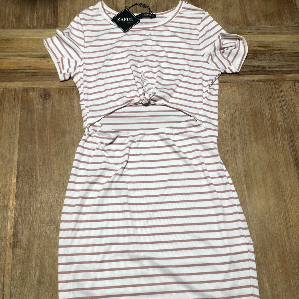 Front-tie dress